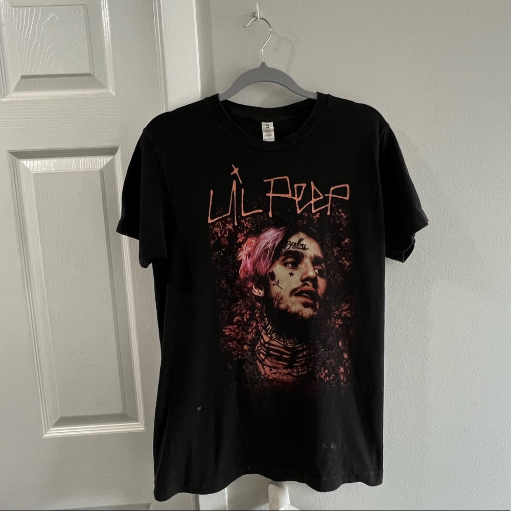 Lil Peep Floral Portrait T-Shirt